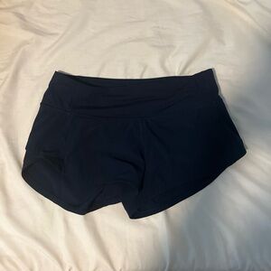 Navy Lululemon Speed Up Shorts